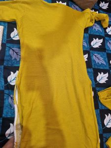Elegant Mustard Yellow Woolen Salwar Suit Set with