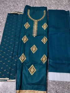 Elegant Teal Embroidered Kurta Set