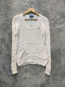Polo Ralph Lauren Cable Knit V-Neck Sweater