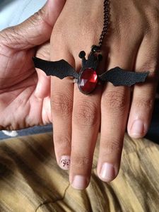 Gothic Bat Ring Bracelet