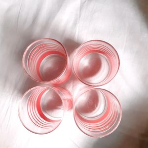 New &amp; Unused Glass Bottle And 4 Glasses Cup Sipper