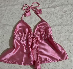Babydoll backless halter top