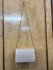 Elegant White Chain Shoulder Bag/clutch