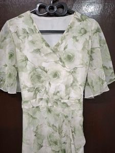 Floral Wrap Midi Dress