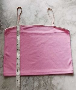 🩷cute Pink Spaghetti Strap Crop Top