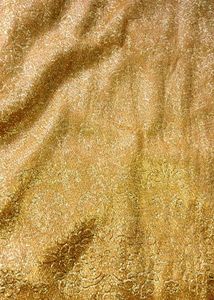 Elegant Gold dupatta with Lace Border