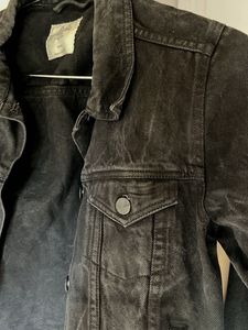 People - Classic Black Denim Jacket
