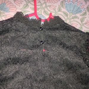Elegant Black Lace Top