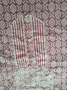 Maroon Printed Kurta Set