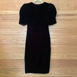 Vintage Black Velvet Dress