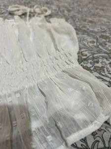 White Smocked Cami Top
