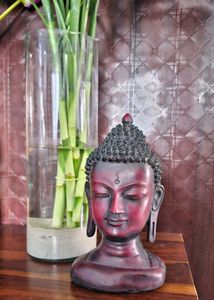 Serene Buddha Head Figurine