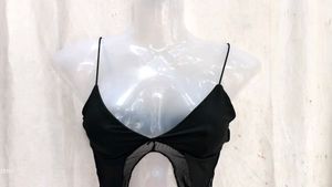Gothic Black Crop Top