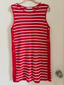 Chic Striped Sleeveless Dress
