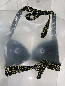 Chic 34C 💛Leaf Print Bikini Top