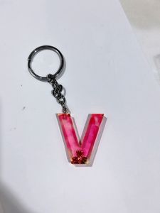 V Initial Keychain