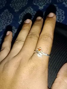 Elegant Silver Ring with Gemstones (real 6gm silve