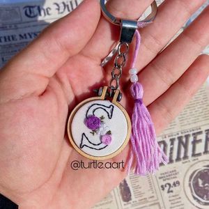 Hand Embroidered Keychains