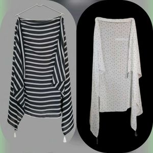 Chic Striped &amp; Dotted Scarves Set