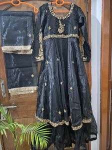 Black & Gold Embroidered Dress