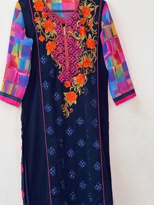Heavy Embroidery Suit Front N Back With Dupatta