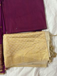Deep Purple Banarasi Suit