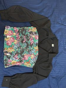 Collared Printed Top