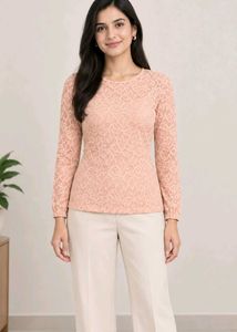 Sheer Lace full sleeve Top vero moda