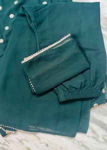 green mindi kurta set