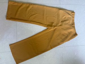 Wide Leg Mustard Trousers