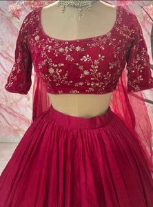Elegant Red Lehenga Choli Set