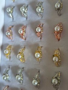 Rose Gold Plated Pearl Finger Rings