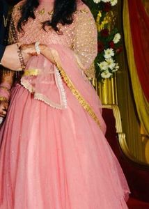 Stunning Pink Sequin Lehenga Choli
