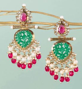 Elegant Kundan & Pearl Jhumka Earrings