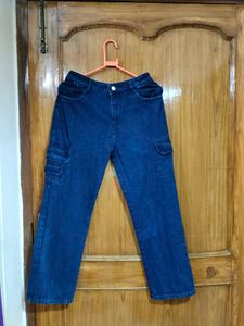 Blue Denim Cargo Pants👖