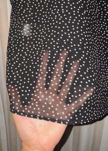 Chic Black Polka Dot sheer Blouse