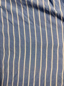 Blue Striped Button-Up Top