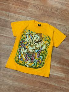 Yellow Ganesha Graphic T-Shirt