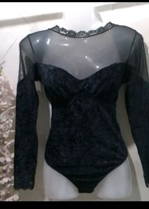 Black Velvet Bodysuit