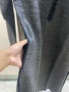 Men's Gray Henley Kurta