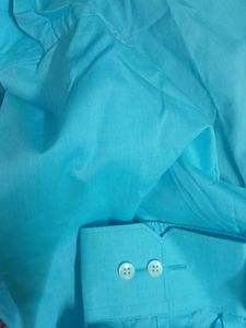 Men's Blue Long Sleeve Dress Shirt