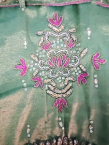 Premium Embroidered Green Gown