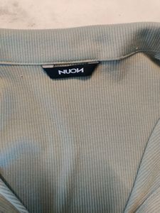 Ribbed Green Top Tieups By Westside