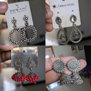 Dhwani Crystal Hoop Earrings combo