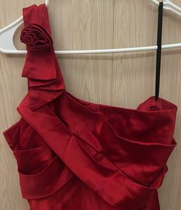 Red One-Shoulder Cocktail Dress