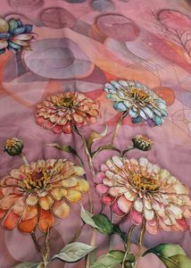 Peach Floral Kurta Set
