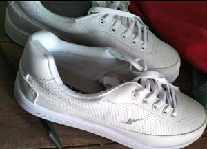 White Perforated Sneakers