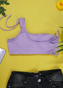 One Shoulder Swim Top