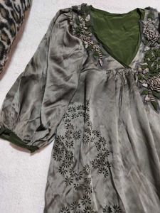 Designer Unique Embellished Silk Dress