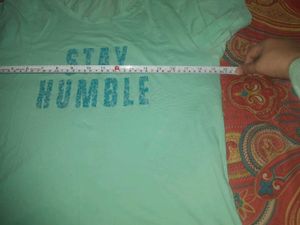 Teal "Stay Humble" Graphic T-Shirt